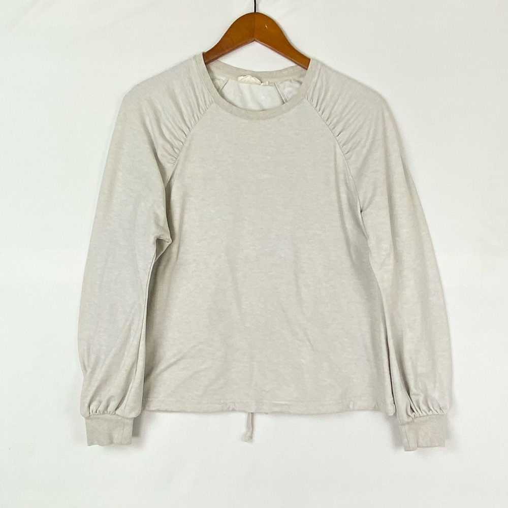 The Upside Marion Gathered Melange Jersey Sweatshirt Size 4 Stretch